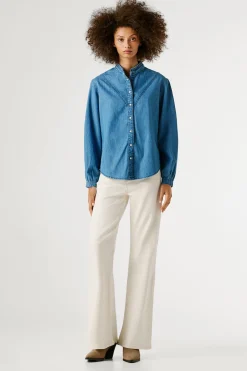 Camisa vaquera manga larga
