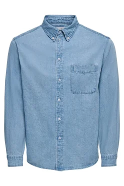 Camisa vaquera manga larga