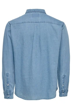 Camisa vaquera manga larga