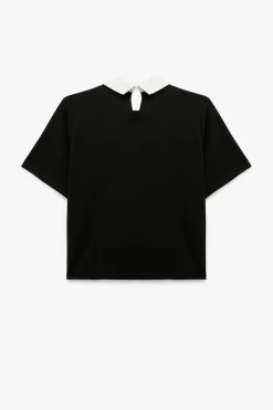 Camiseta con detalle de pedrer&iacute;a