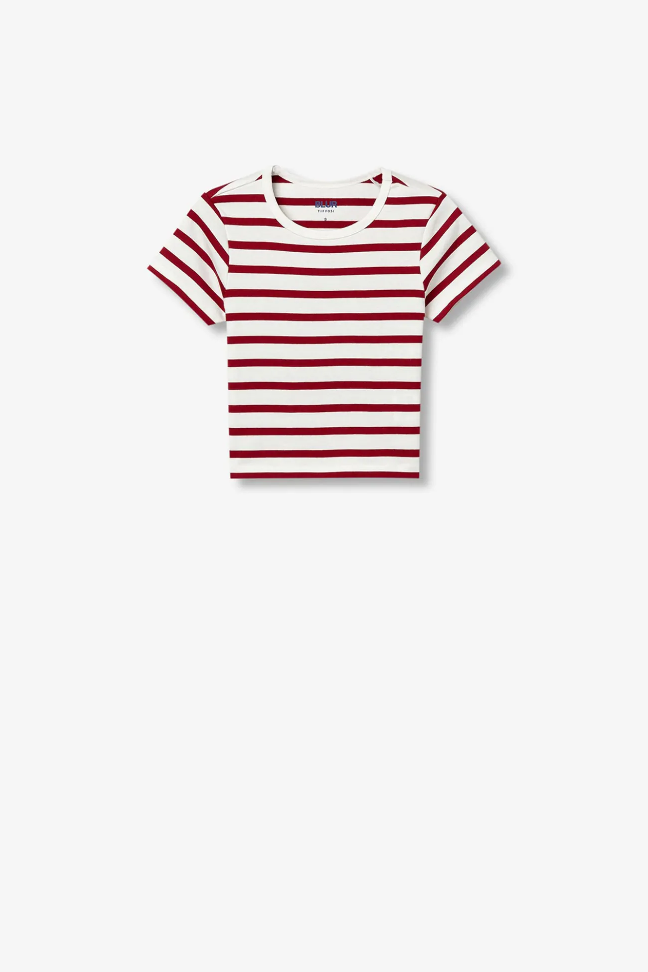 Camiseta corta a rayas