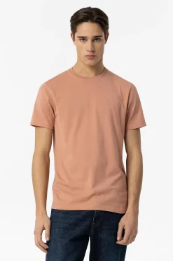 Camiseta de Algodón con Relieve