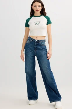 Camiseta deportiva crop
