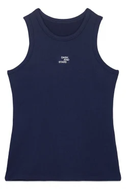 Camiseta halter algod&oacute;n canal&eacute; azul
