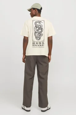Camiseta loose fit manga corta
