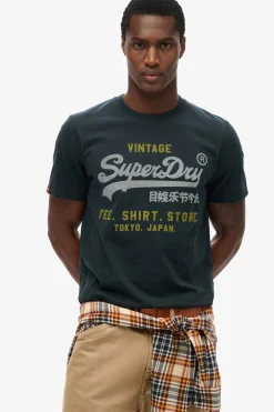 Camiseta manga corta b&aacute;sica con logotipo grande
