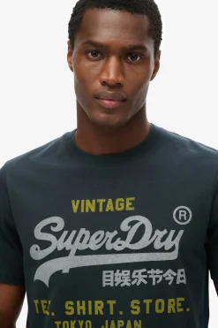 Camiseta manga corta b&aacute;sica con logotipo grande