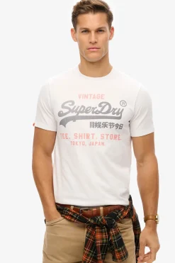 Camiseta manga corta b&aacute;sica con logotipo grande