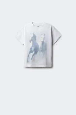 Camiseta manga corta caballo ni&ntilde;a