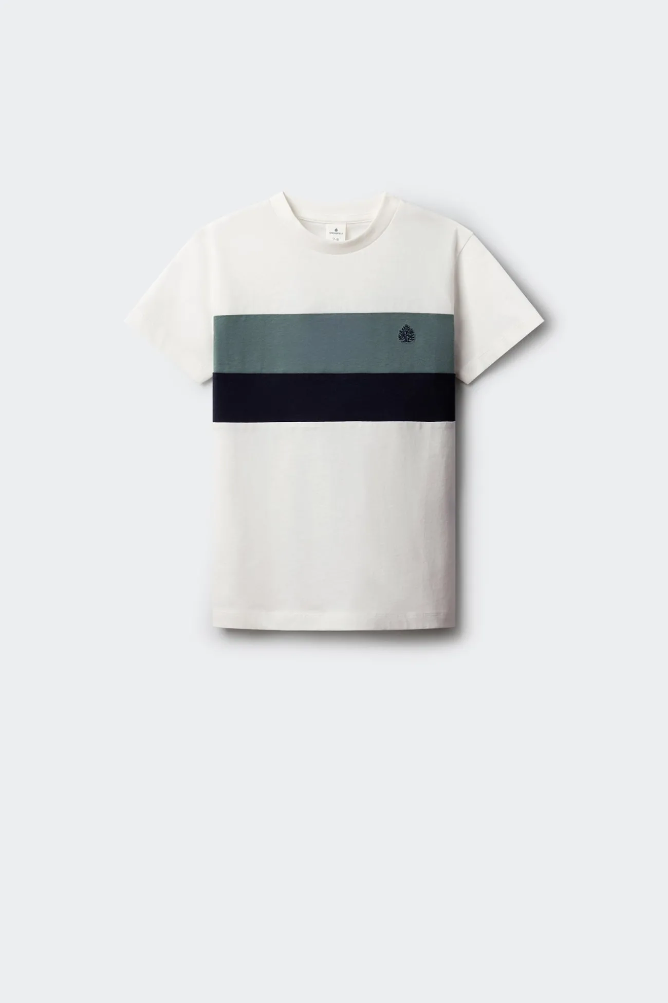 Camiseta manga corta color block ni&ntilde;o