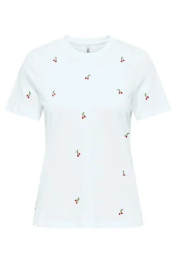 Camiseta manga corta con bordados
