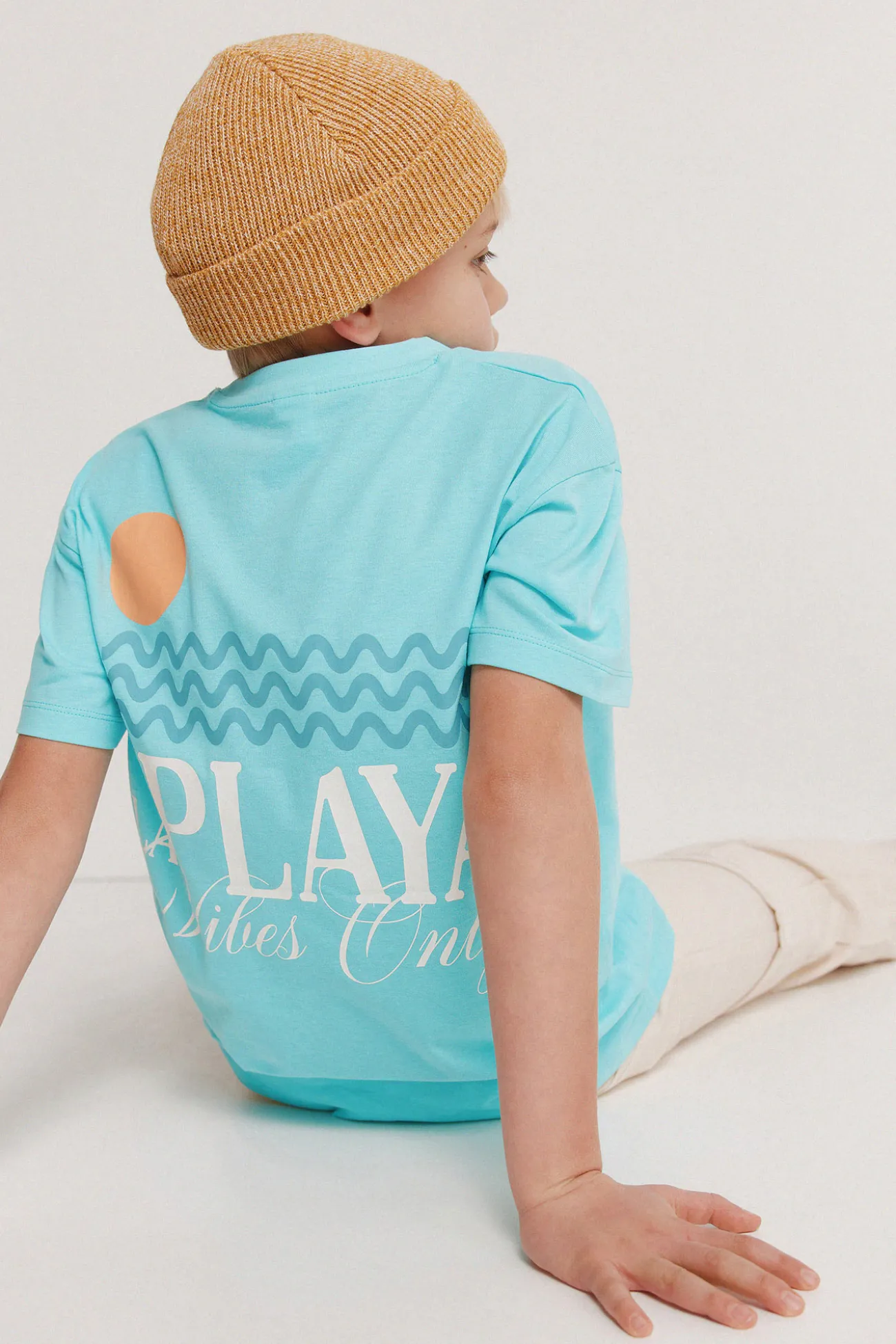 Camiseta manga corta la playa ni&ntilde;o