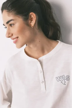 Camiseta manga larga 100% algodón blanca