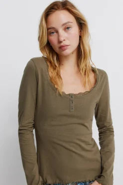 Camiseta manga larga lace