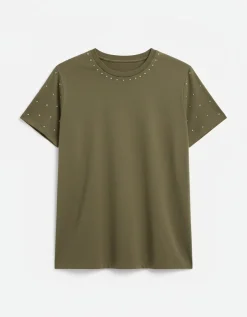 Camiseta tachas manga corta