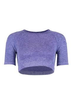 Camiseta top deportiva jaspeada