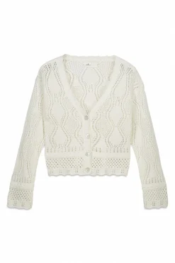 Cardigan pointelle