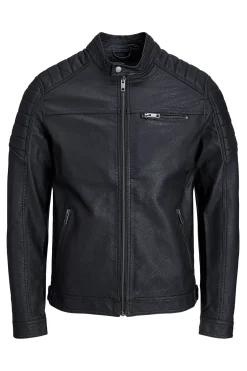 Cazadora biker efecto piel