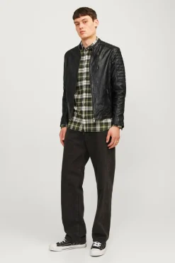 Cazadora biker piel