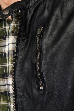 Cazadora biker piel
