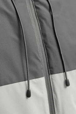 Chaqueta acolchada bicolor