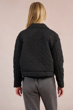 Chaqueta acolchada con flores