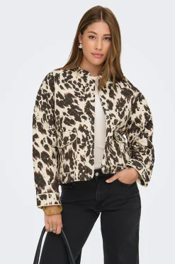 Chaqueta acolchada estampada