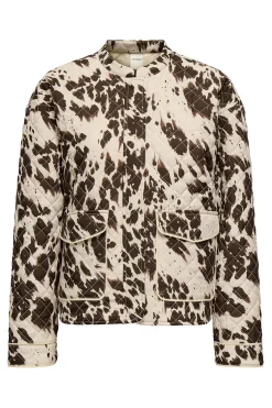 Chaqueta acolchada estampada