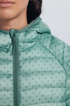 Chaqueta acolchada estrellas ni&ntilde;a