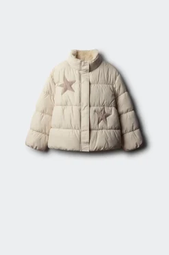 Chaqueta acolchada estrellas ni&ntilde;a