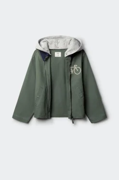 Chaqueta bici con capucha para ni&ntilde;o.
