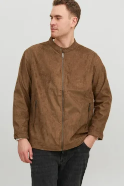 Chaqueta biker efecto piel PLUS