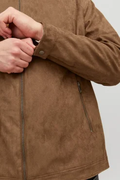 Chaqueta biker efecto piel PLUS