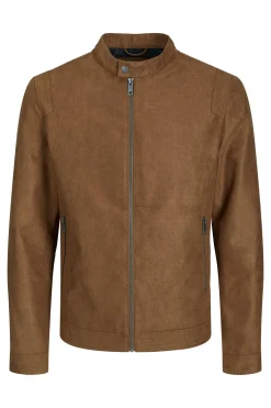 Chaqueta biker efecto piel PLUS