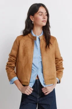Chaqueta corta antelina