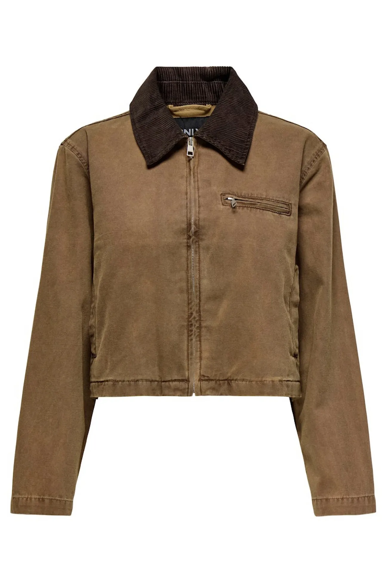 Chaqueta corta con cremallera