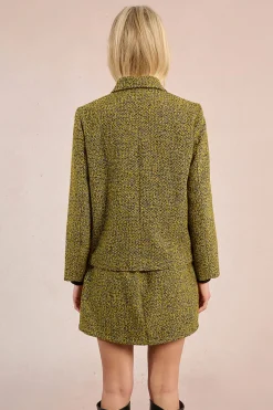 Chaqueta corta estampado discreto