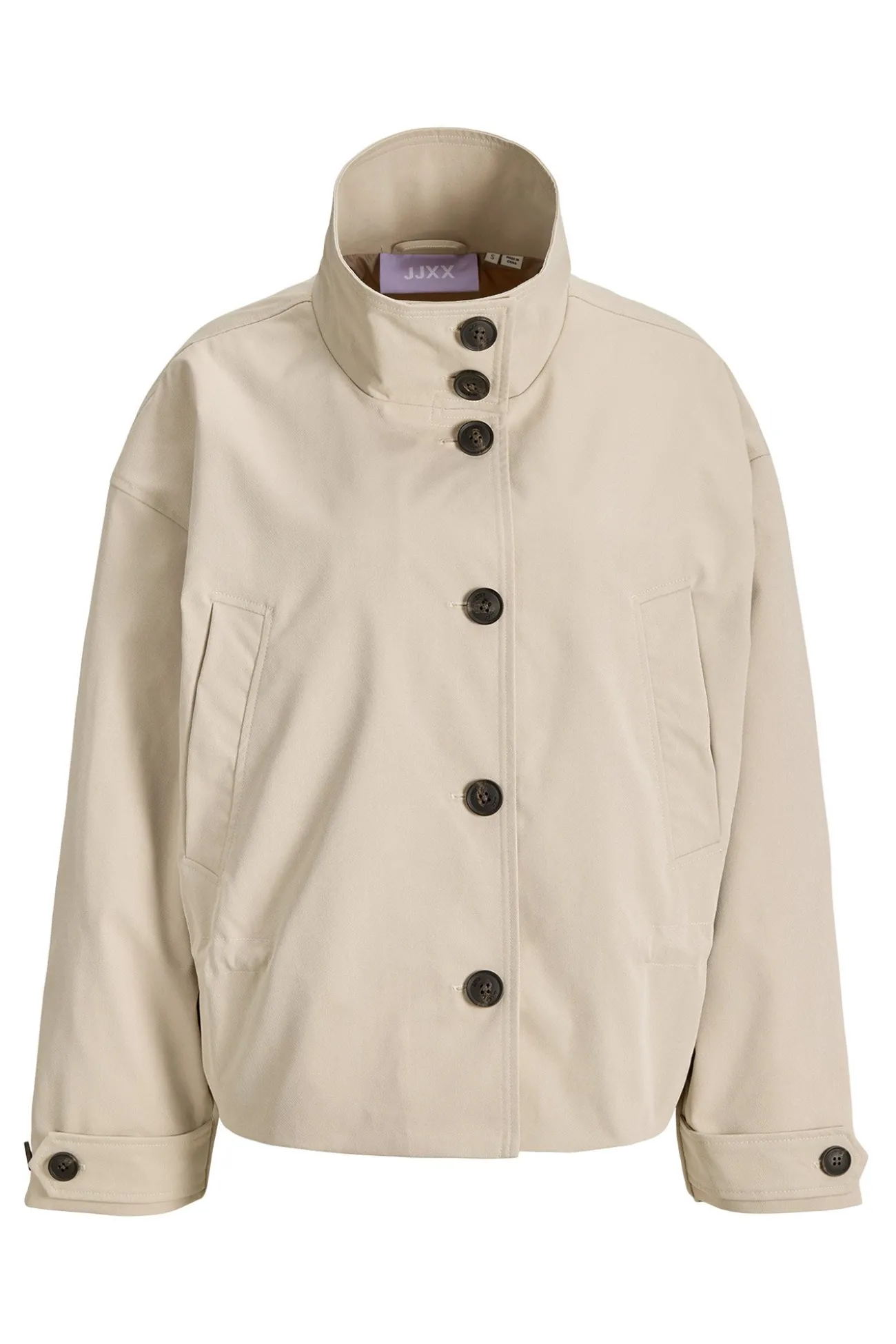 Chaqueta corta tejido plano regular