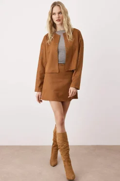 Chaqueta de efecto ante