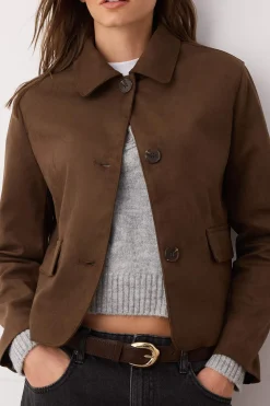 Chaqueta de efecto ante