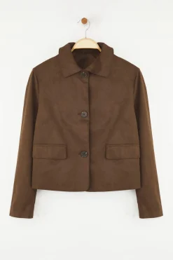 Chaqueta de efecto ante