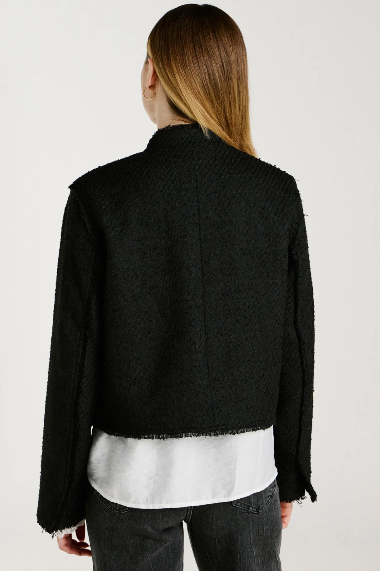 Chaqueta de paño con botones