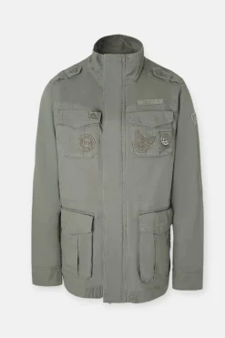 Chaqueta militar parches dye