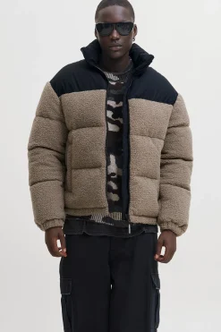 Chaqueta puffer teddy