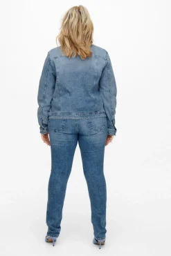Chaqueta vaquera bolsillos talla grande