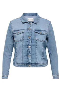 Chaqueta vaquera bolsillos talla grande