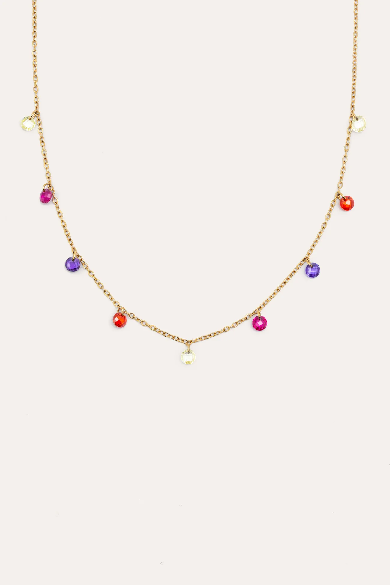 Collar Color Bits Acero Ba&ntilde;o Oro