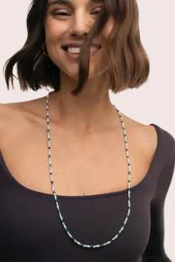 Collar Long Altea Ice Acero Ba&ntilde;o Oro