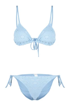 Conjunto de bikini triangular brocado