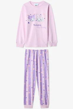 Conjunto de pijama con estampado de Kuromi para niñas